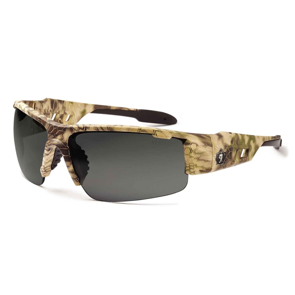 Ergodyne Skullerz Safety Glasses, Dagr, Anti-Fog, Kryptek Highlander Frame, Smoke Lens