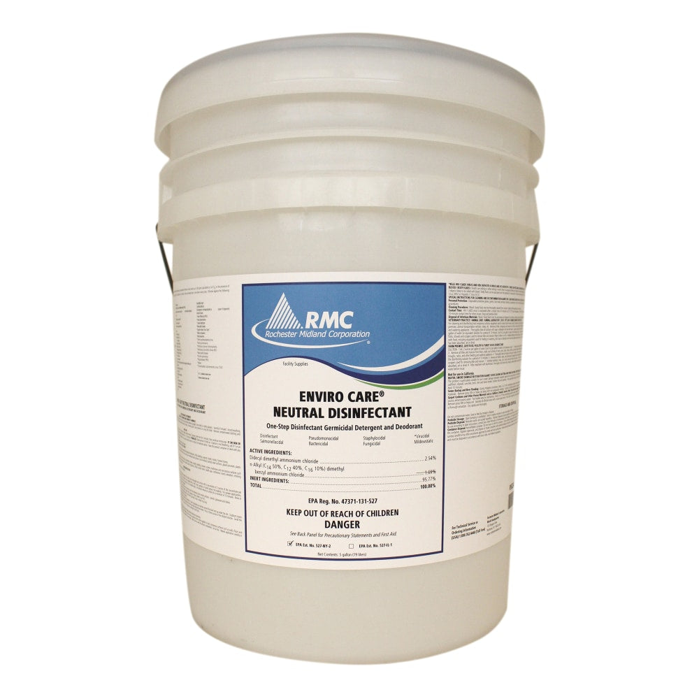 Rochester Midland Enviro Care Neutral Disinfectant, 5 Gallon Container