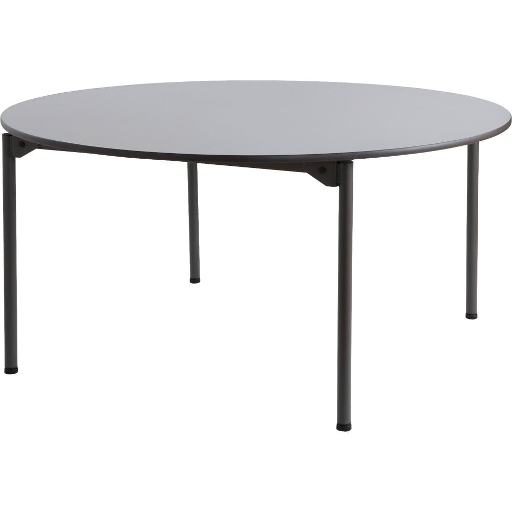 Iceberg Maxx Legroom-Series Wood Folding Table, 60in Round, Gray/Black