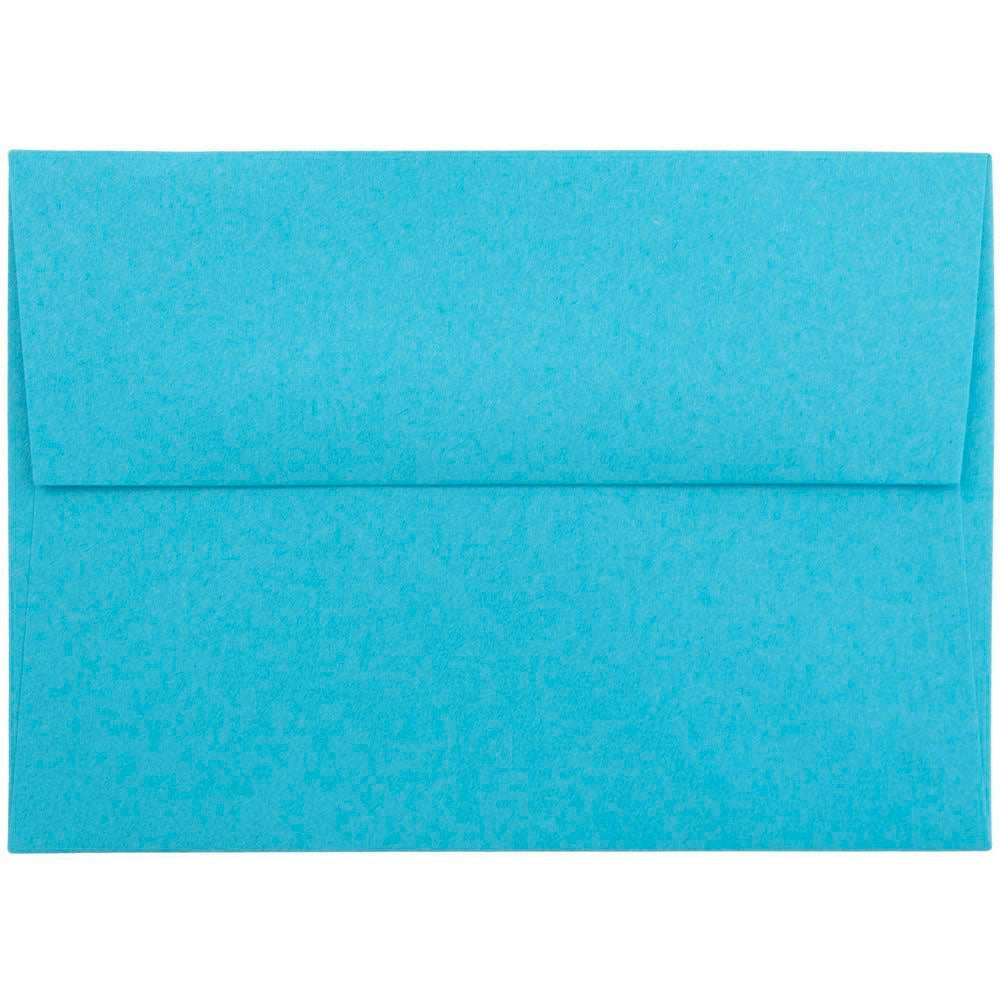 JAM Paper Stationery Set, Gummed Closure, 5 1/2in x 8 1/8in, Set Of 25 White Cards and 25 Baby Blue Envelopes