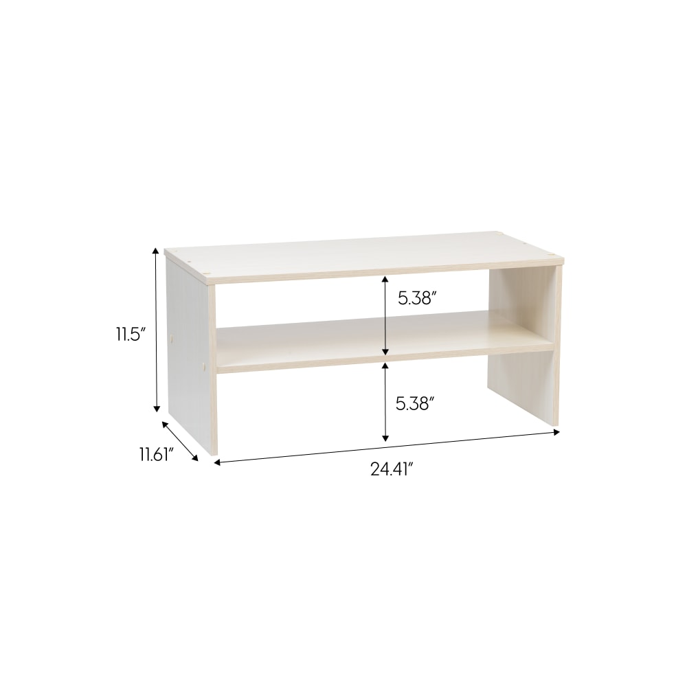 IRIS 2-Tier Multi-Purpose Organizer Shelf, White