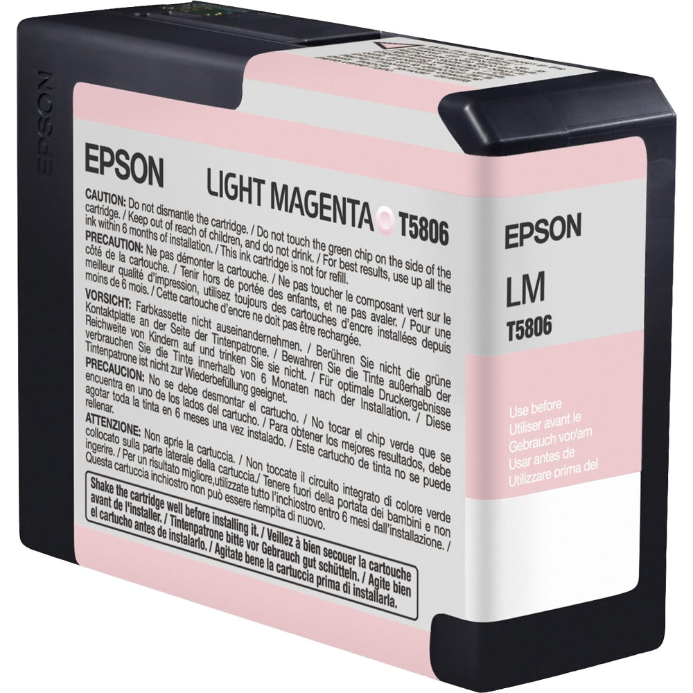 Epson T5806 UltraChrome K3 Light Magenta Ink Cartridge, T580600