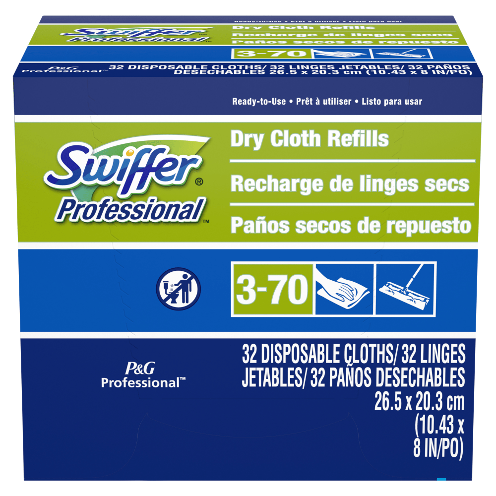 Swiffer Professional Regular Dry Cloth Sweeping Pad Refills for Swiffer Sweeper (32 Refills per Box)