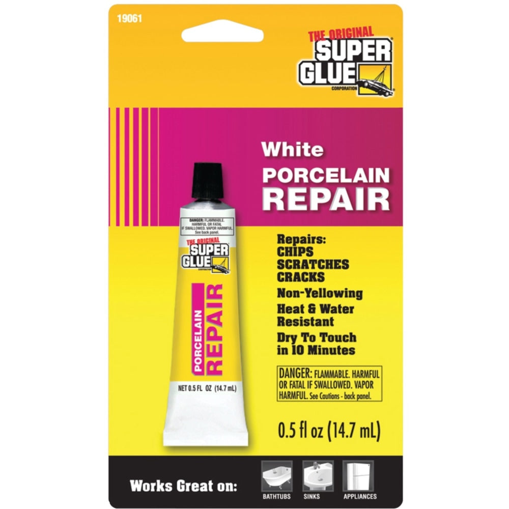 Super Glue Porcelain Repair - White