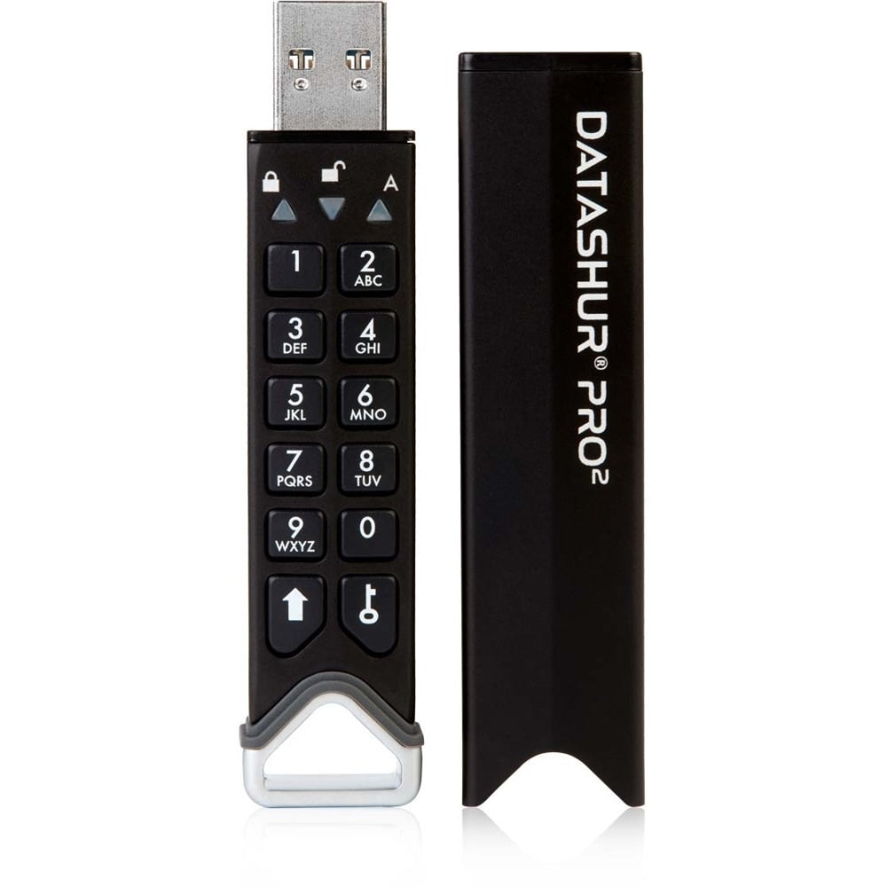 iStorage datAshur PRO2 16 GB | Secure Flash Drive | FIPS 140-2 Level 3 Certified | Password protected | Dust/Water-Resistant | IS-FL-DP2-256-16 - 16 GB - USB 3.2 (Gen 1) Type A - 168 MB/s Read Speed - 116 MB/s Write Speed - Black - 256-bit AES