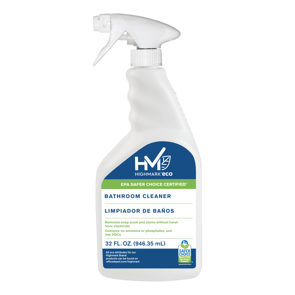 Highmark ECO Ready-To-Use Bathroom Cleaner, 32 Oz, Case Of 12 Bottles