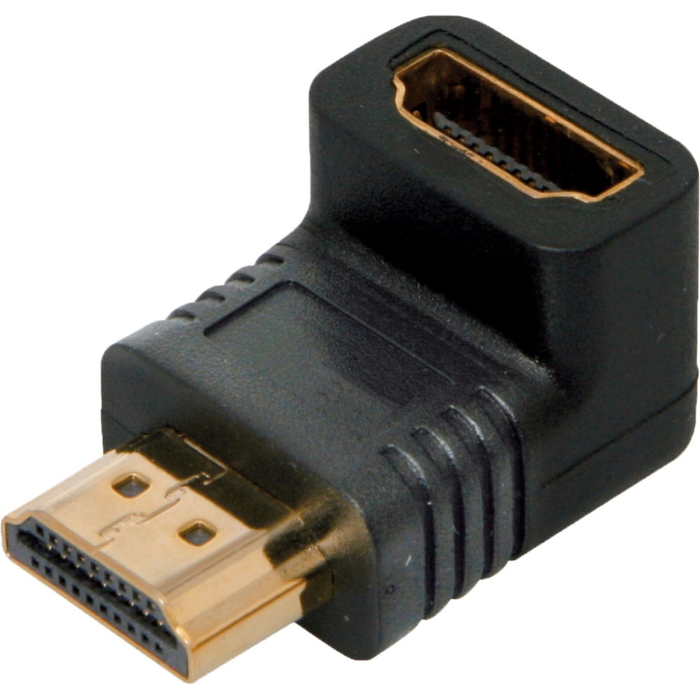 4XEM - HDMI right angle adapter - HDMI female to HDMI male - black - for P/N: 4XHDMI4K2KPRO100, 4XUSBCHDMIA