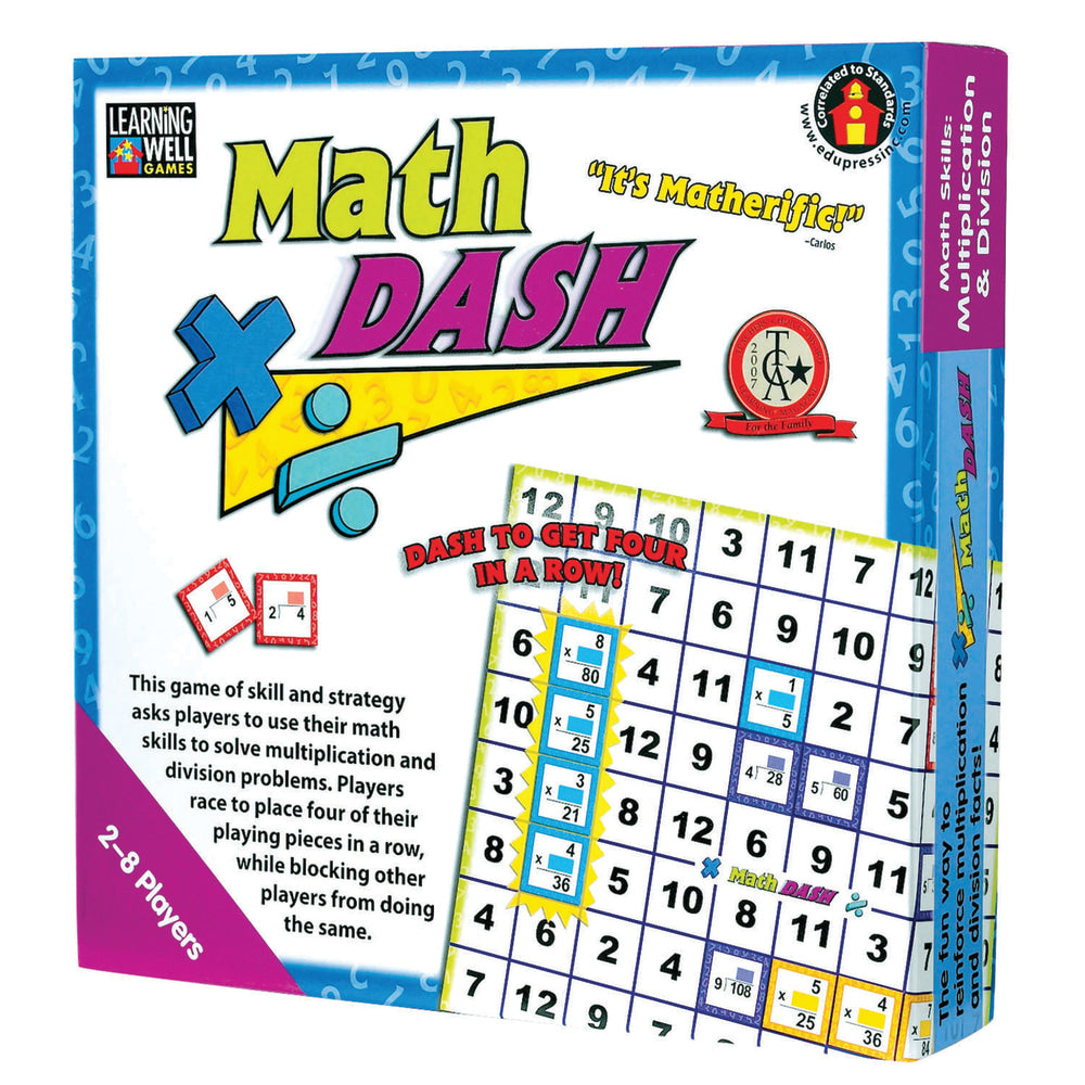 Edupress Math Dash Game: Multiplication & Division, Grades 4-12