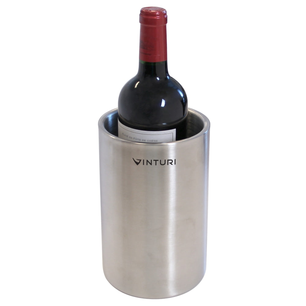 Edgecraft Vinturi Double Walled Wine Cooler, Silver