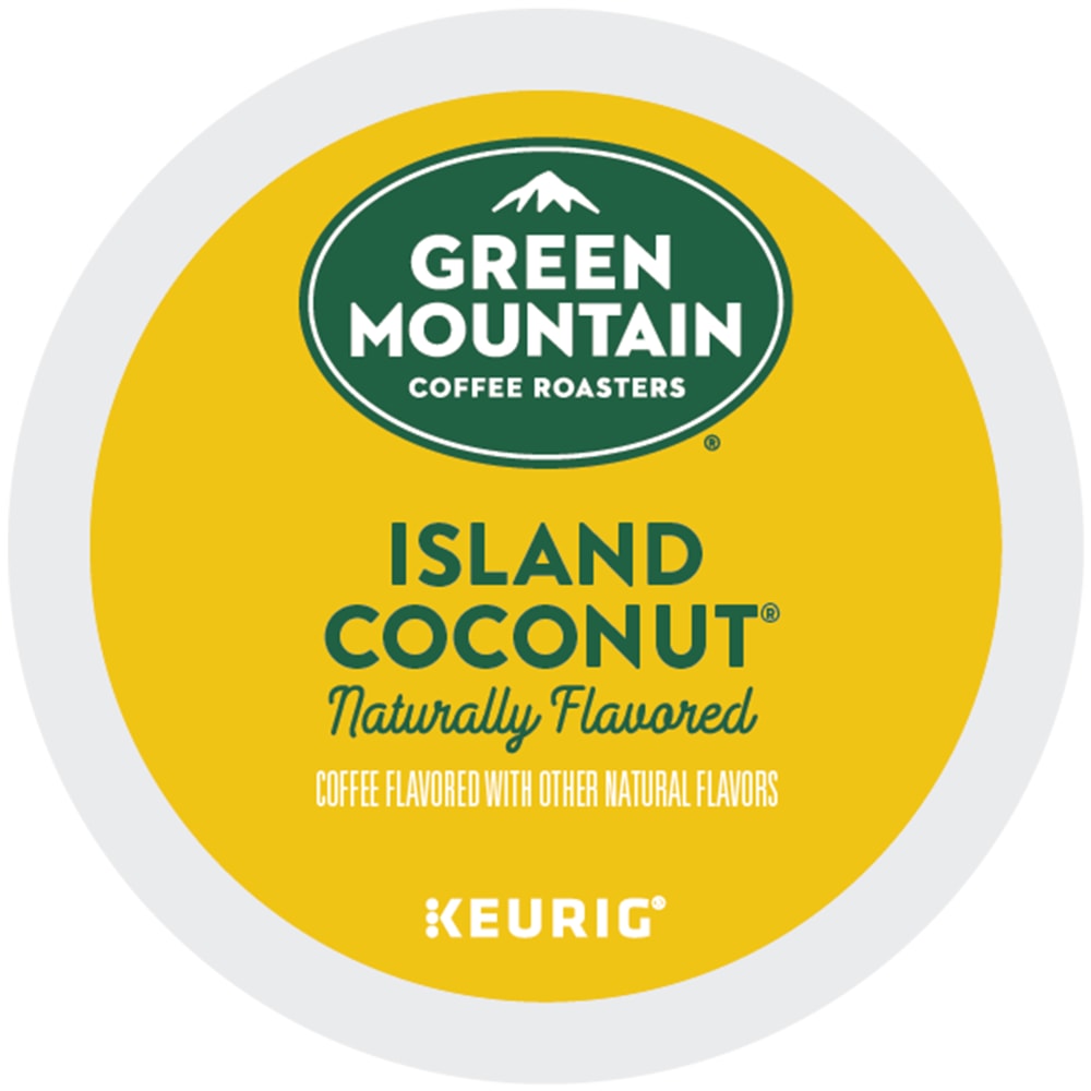 Green Mountain Coffee Single-Serve Coffee K-Cup, Island Coconut, Carton Of 24