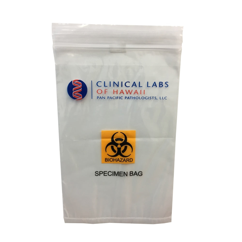 Biohazard Zip Bag, 6in x 9in