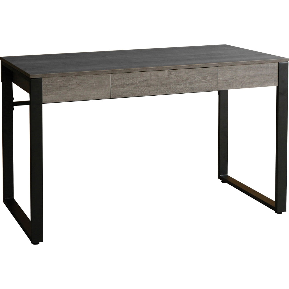 Lorell SOHO Table Desk - 47in x 23.5in x 30in - 1 - Band Edge - Material: Steel Leg, Laminate Top, Polyvinyl Chloride (PVC) Edge, Steel Base - Finish: Charcoal, Powder Coated Base