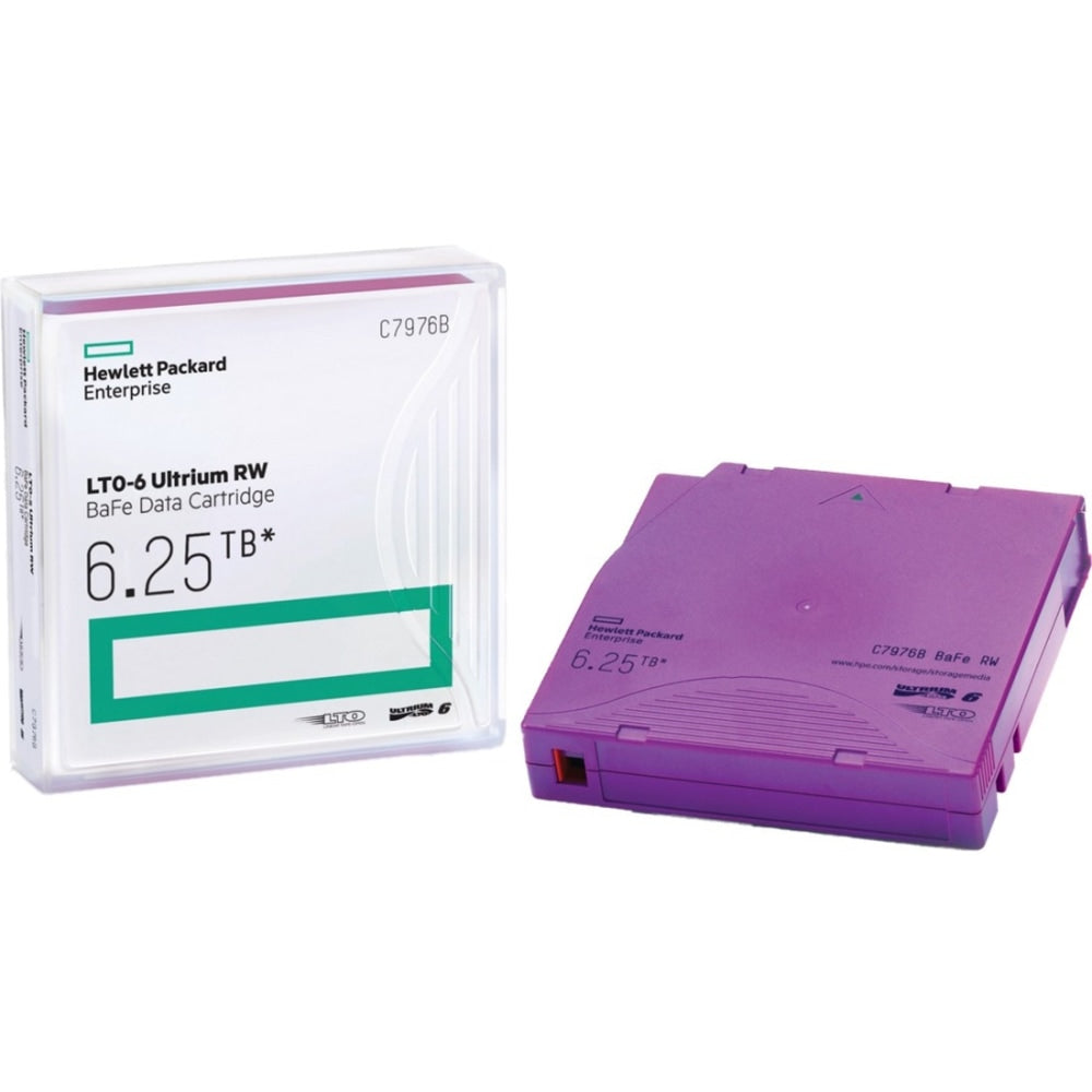 HPE LTO-6 Ultrium 6.25 TB BaFe RW Data Cartridge - LTO-6 - 2.50 TB (Native) / 6.25 TB (Compressed) - 2775.59 ft Tape Length