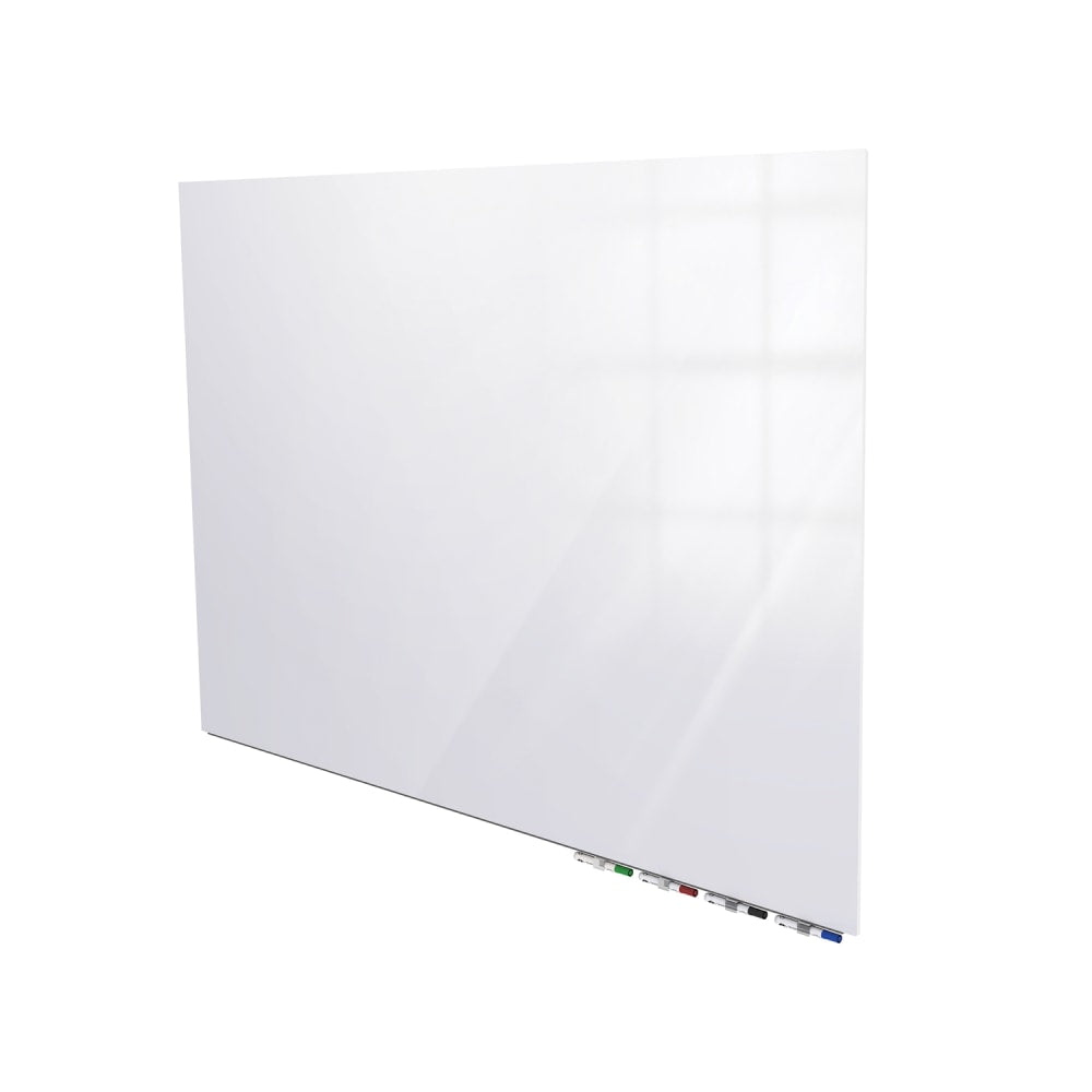 Ghent Aria Low-Profile Magnetic Glass Unframed Dry-Erase Whiteboard, 48in x 96in, White