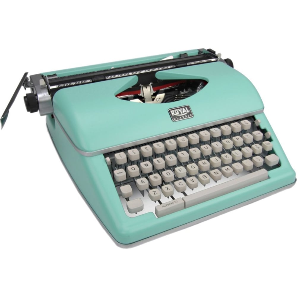 Royal Classic Manual Typewriter - Mint - 11in Print Width - Impression Control Lever, Paper Support Bar, Ribbon Color Selector, Tab Position, Line Spacing