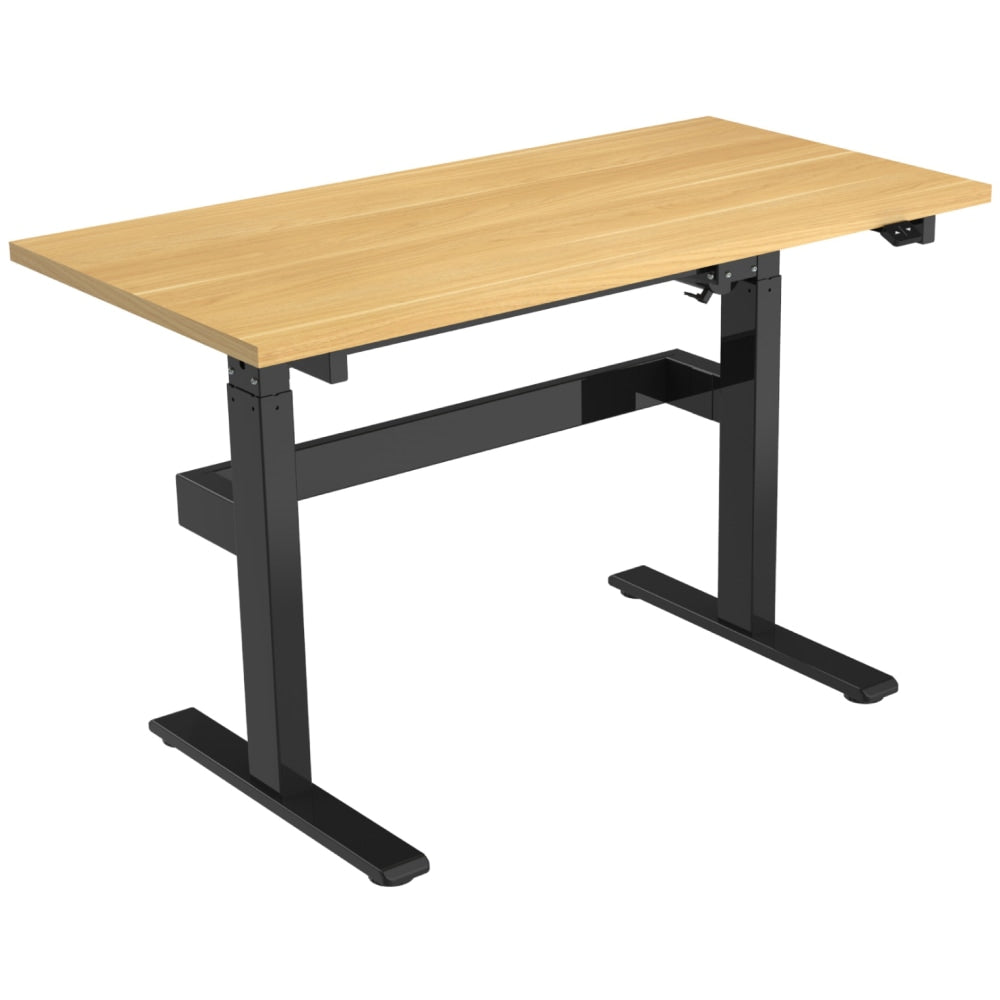 Flexispot Fleximounts Electric 48inW Height-Adjustable Steel Table, Brown/Black