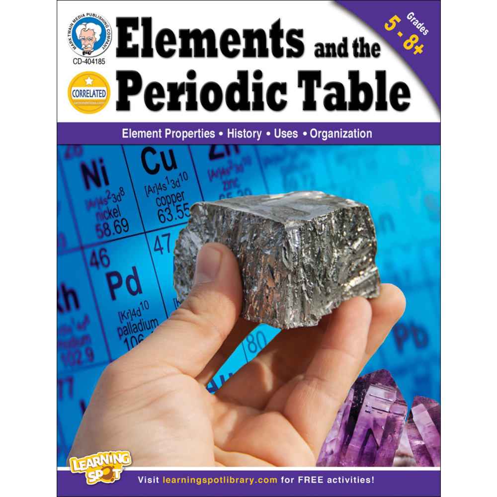 Mark Twain Elements and the Periodic Table, Grades 5-8+