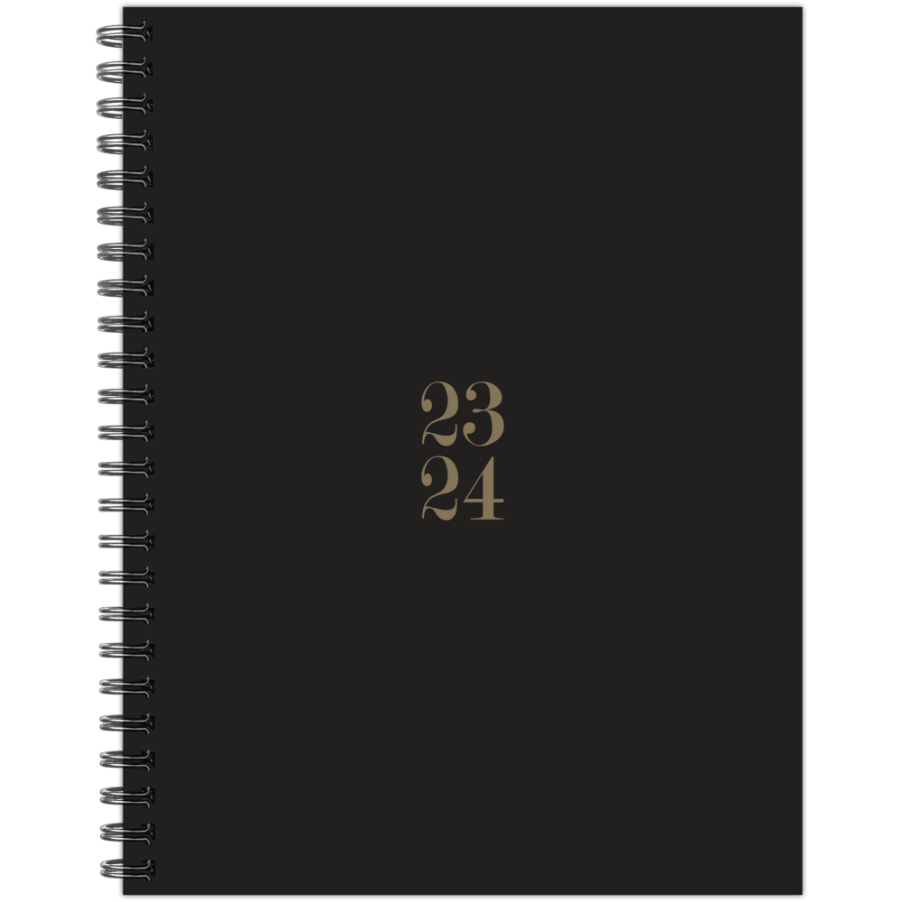 2023-2024 Willow Creek Press Softcover Weekly/Monthly Academic Planner, 9in x 6-1/2in, Black, July 2023 To June 2024