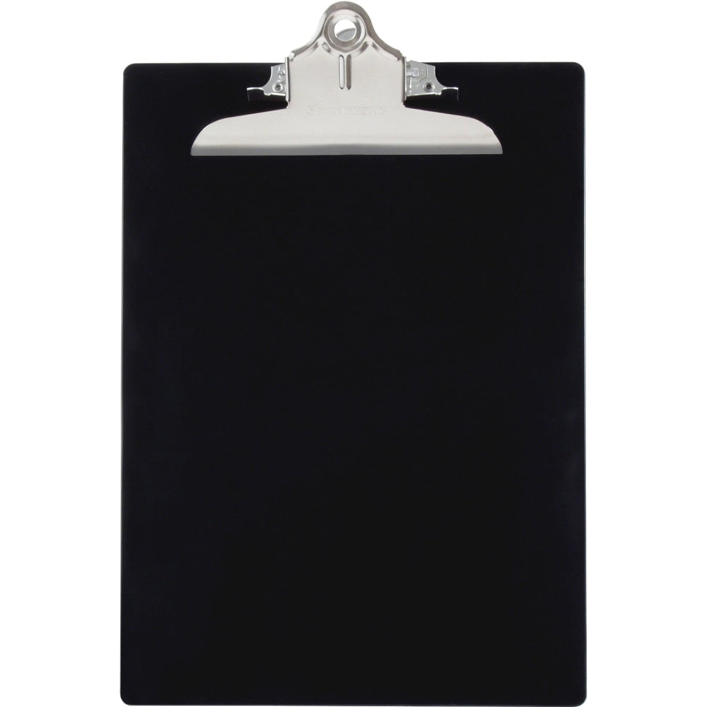 Saunders Plastic Clipboard, 8 1/2in x 12in, Black