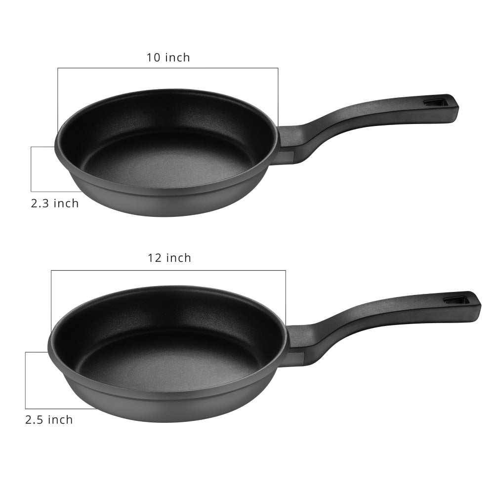 Bergner 2-Piece Fry Pan Set, Retro Gray