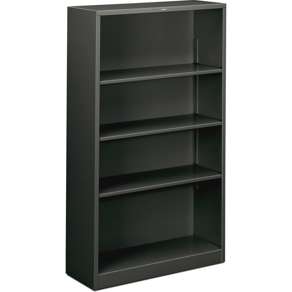 HON Brigade Steel Modular Shelving Bookcase, 4 Shelves, 59inH x 34-1/2inW x 12-5/8inD, Charcoal