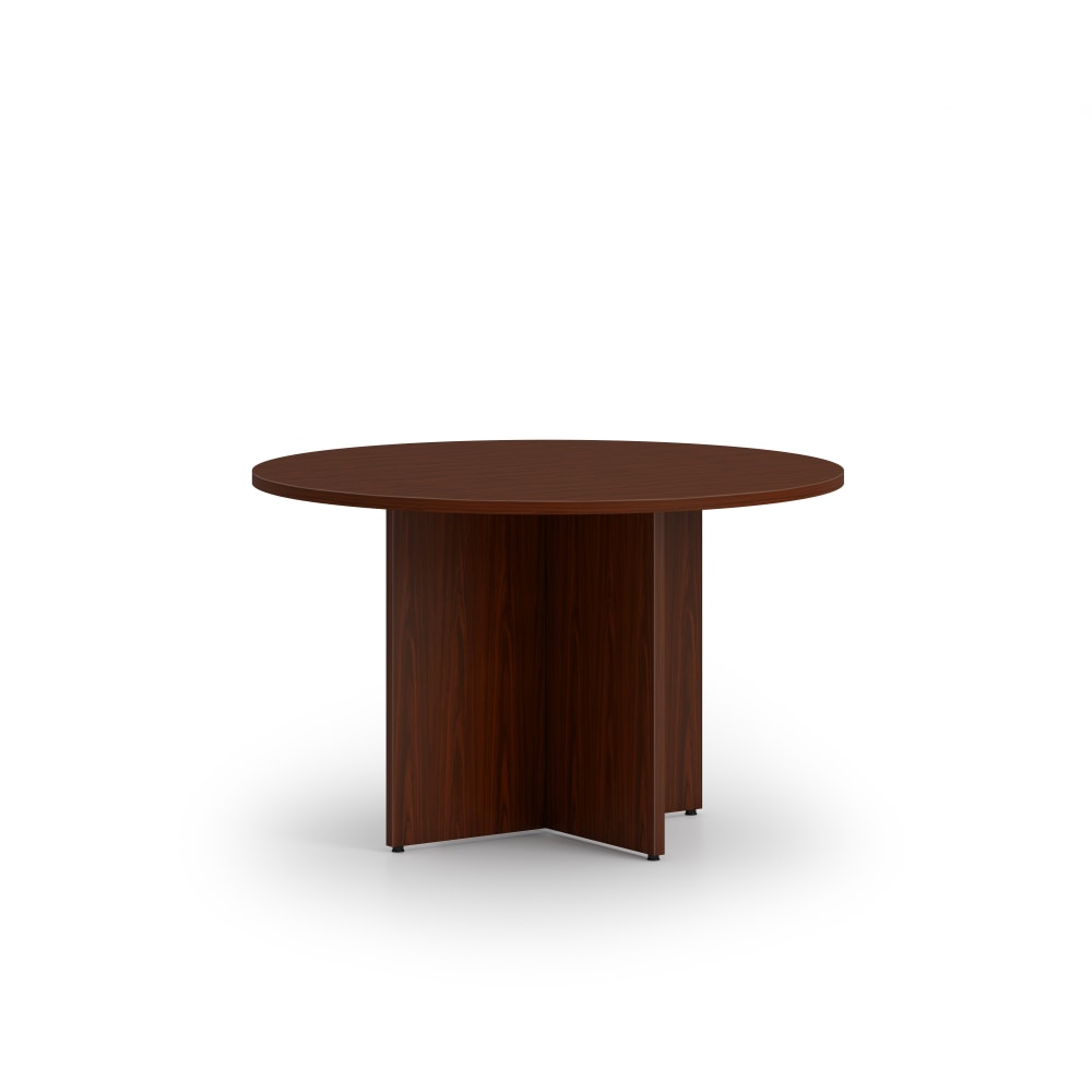 HON Mod HLPLTBL48BASE Conference Table Base - Finish: Traditional Mahogany