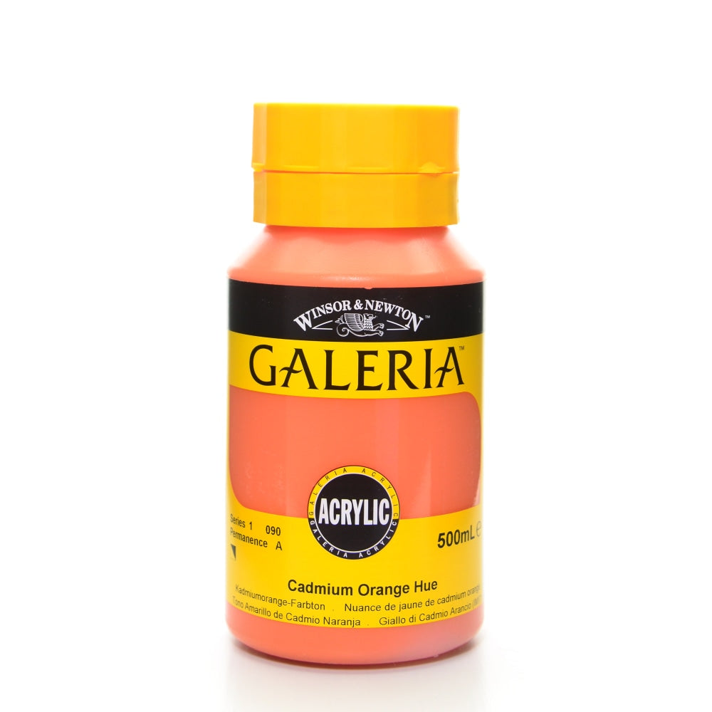 Winsor & Newton Galeria Flow Formula Acrylic Colors, 500 mL, Cadmium Orange Hue, 90