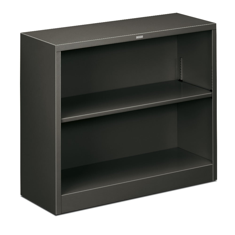 HON Brigade Steel Modular Shelving Bookcase, 2 Shelves, 29inH x 34-1/2inW x 12-5/8inD, Charcoal