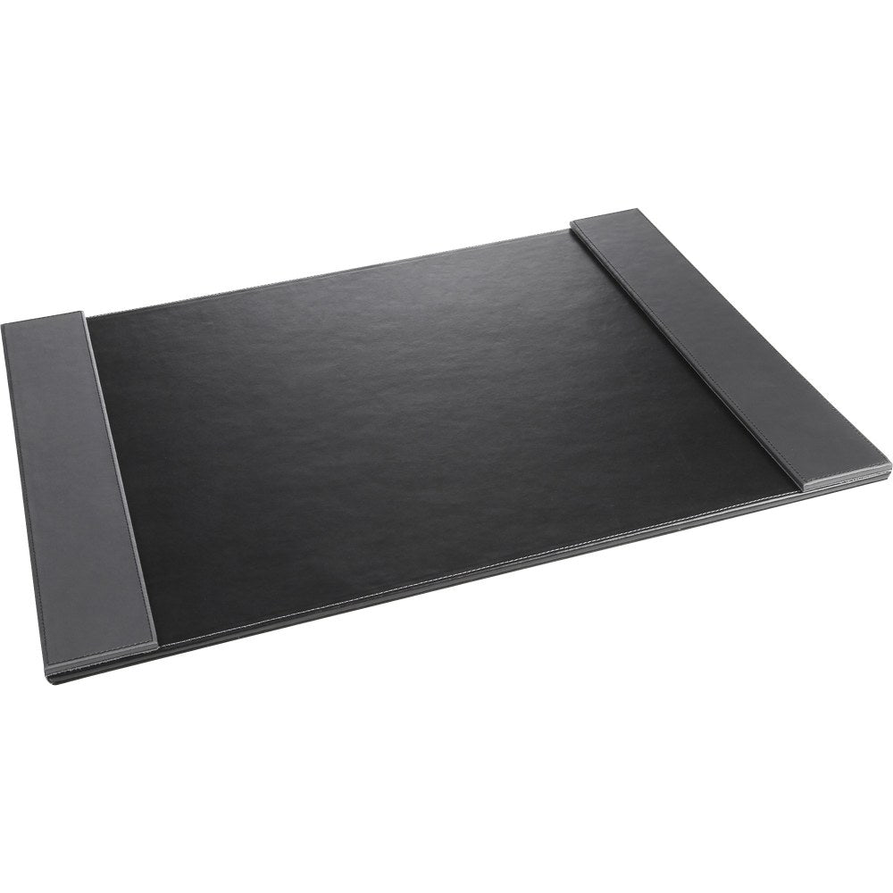 Artistic Classic Desk Pad - Rectangular - 24in Width x 19in Depth - Felt - Leather - Black, Gray