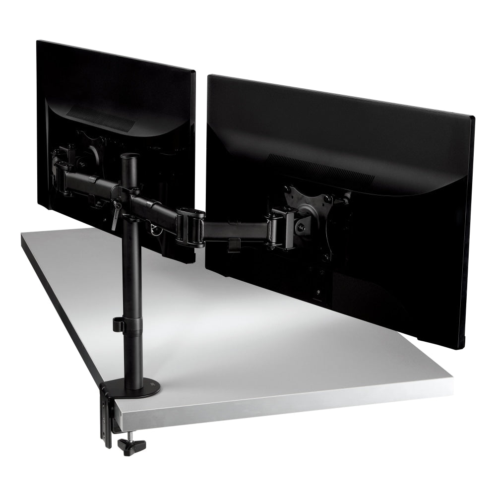 3M MM200B Dual Monitor Mount, 24inH x 33inW x 5inD, Black