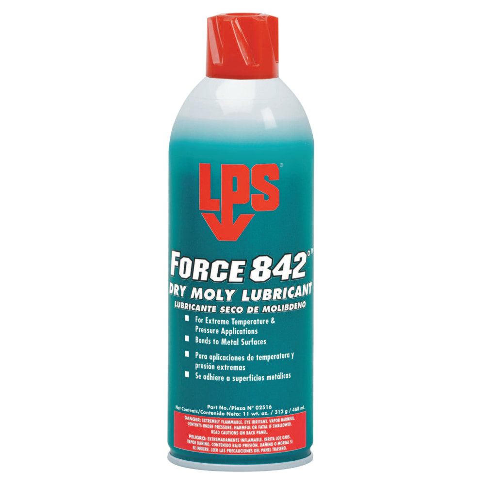 LPS Force 842 deg. Dry Moly Lubricant, 16 Oz, Case Of 12 Cans