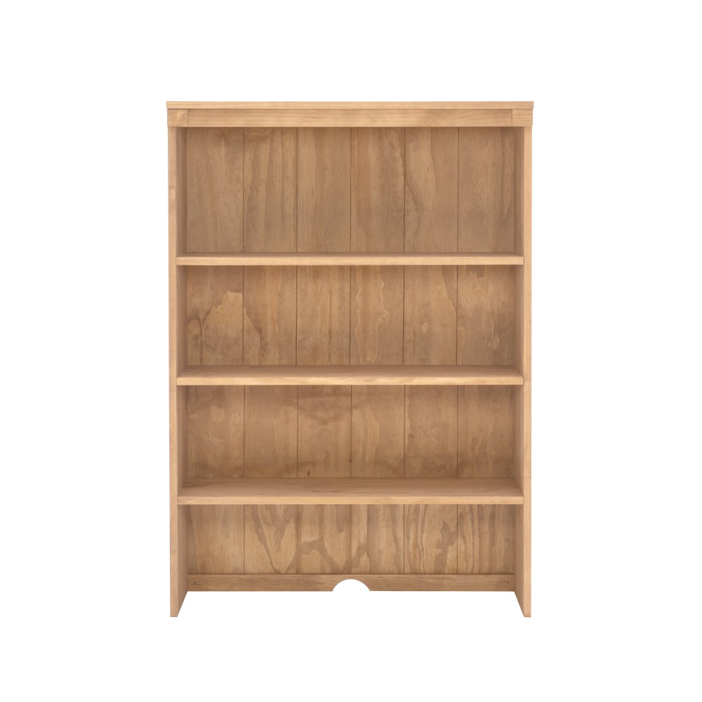 Linon Elema 49inH 3-Shelf Bookcase Hutch, Natural