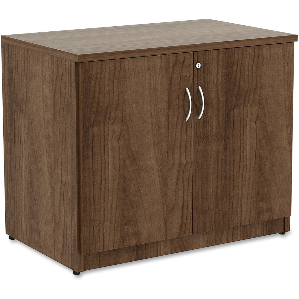 Lorell Essentials 36inW Storage Cabinet, Walnut