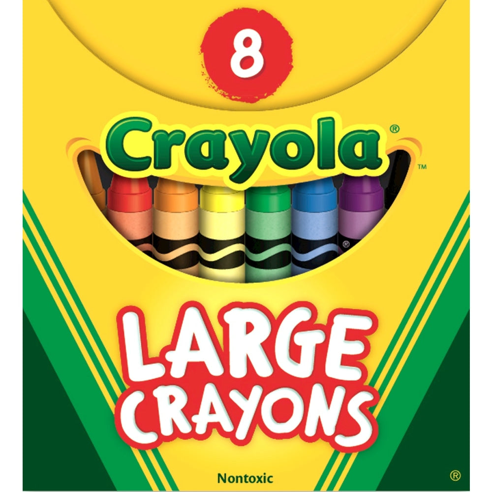 Crayola Large Crayon Set, Assorted Colors, Box Of 8