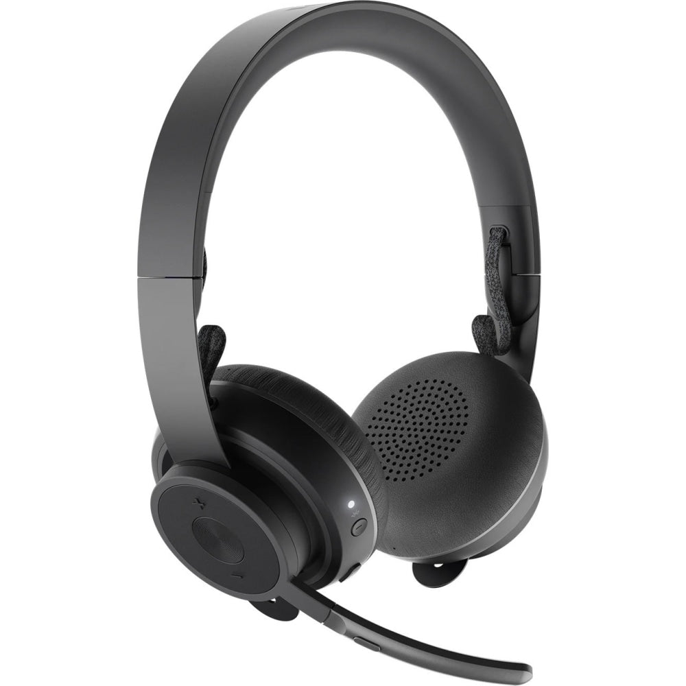 Logitech Zone Headset - Stereo - USB Type A, USB Type C - Wireless - Bluetooth - 98.4 ft - Over-the-head - Binaural - Noise Cancelling, Omni-directional, MEMS Technology Microphone - Noise Canceling - Black