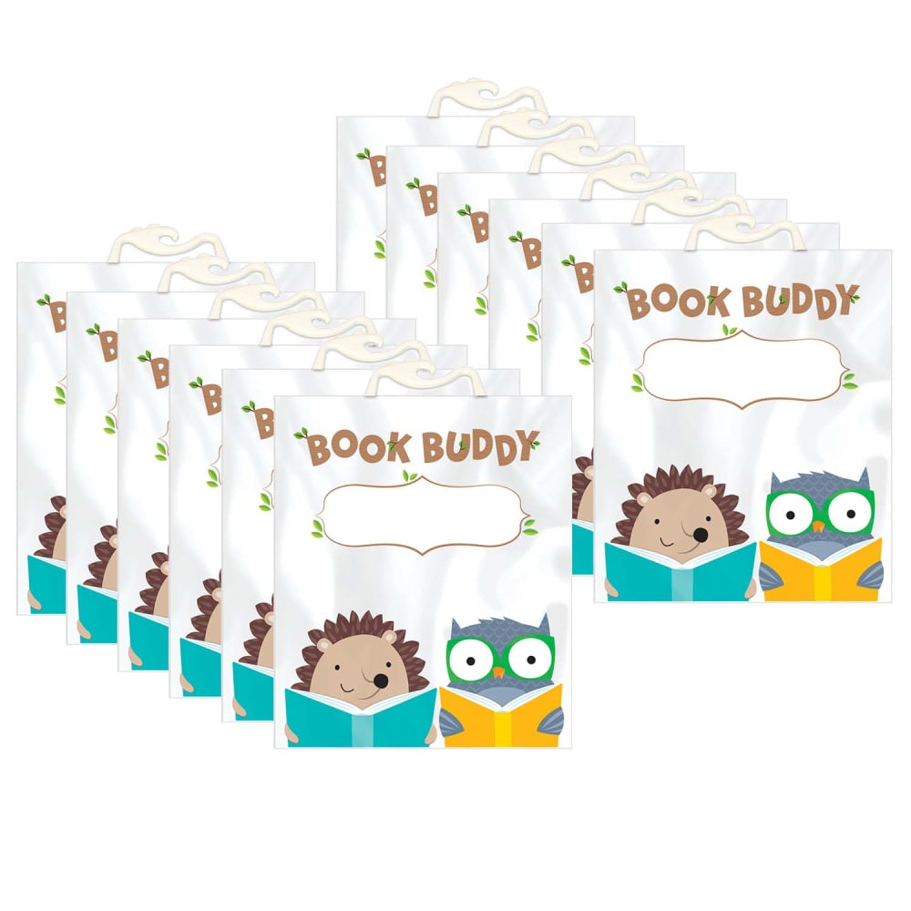 Creative Teaching Press Book Buddy Bags, Woodland Friends, 12-1/2in x 10-1/2in, 6 Bags Per Pack, Set Of 2 Packs