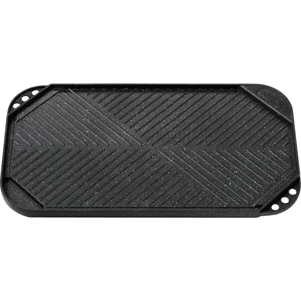 Starfrit The Rock 10.6-Inch x 19.5-Inch Reversible Grill/Griddle - Grilling, Cooking - Dishwasher Safe - Oven Safe - 11.02in - Black