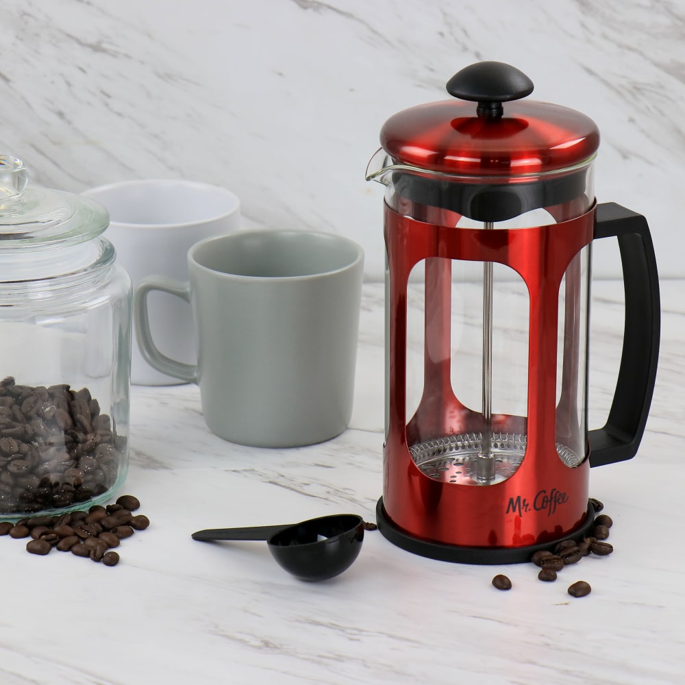 Mr. Coffee French Coffee Press 30 Oz, Red