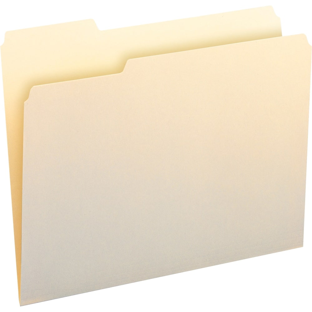 Smead Top Tab File Folders, Letter Size, 8 1/2in x 11in, 1/3 Tab Cut, Left Tab Position, 3/4in Expansion, Manila, Carton Of 500 Folders