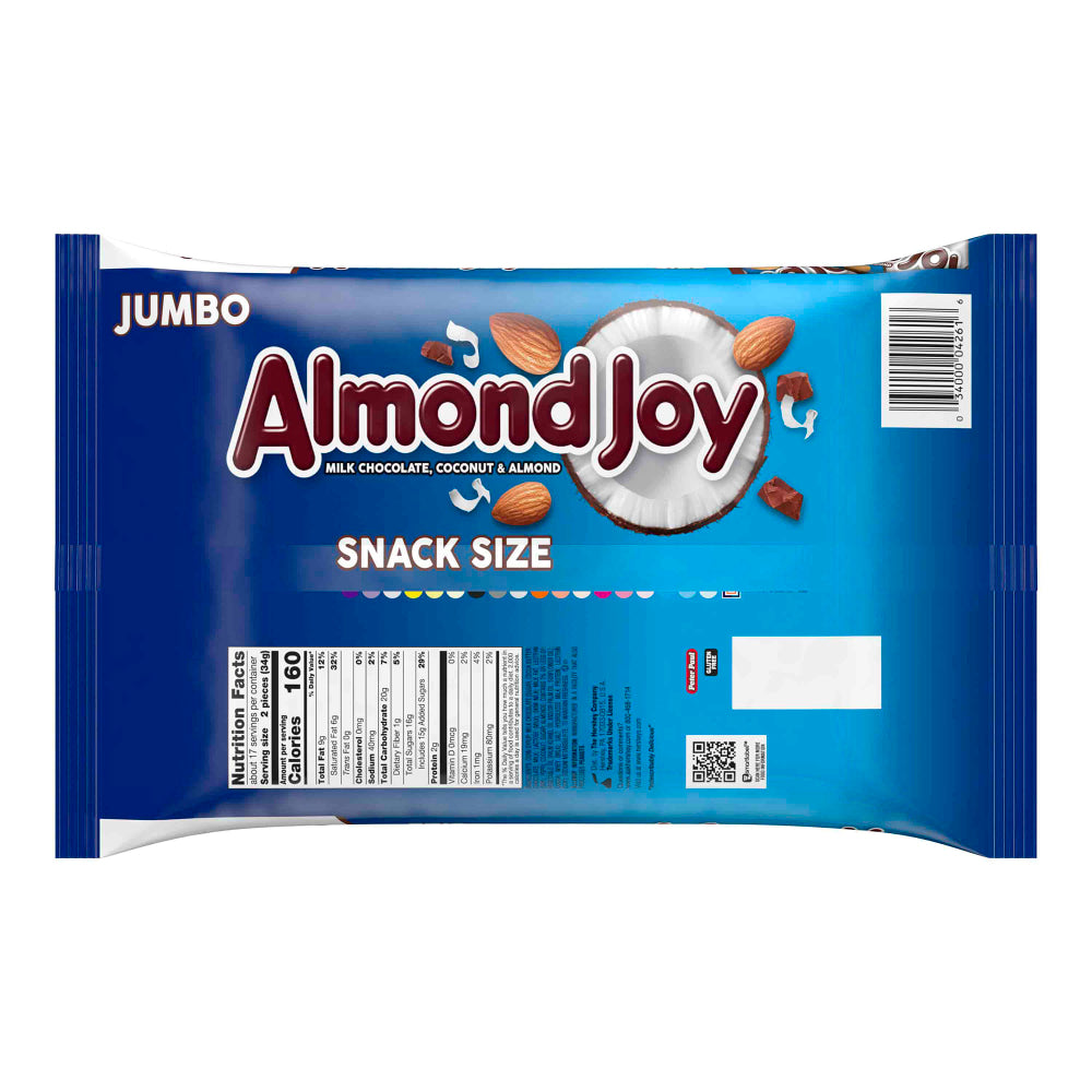 Almond Joy Snack Size Candy Bars, 20.1 Oz, Pack Of 2 Bags