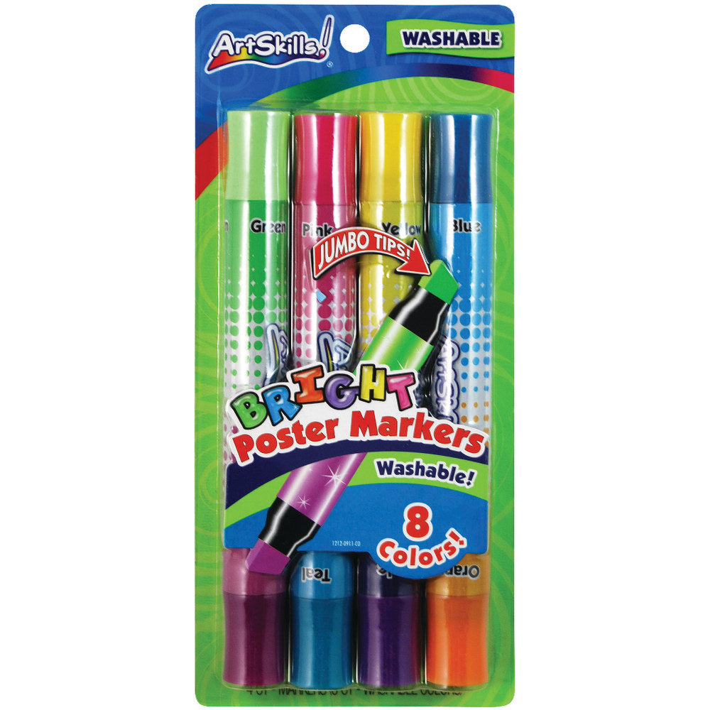 ArtSkills Double-Sided Neon Markers, Assorted, Pack Of 4