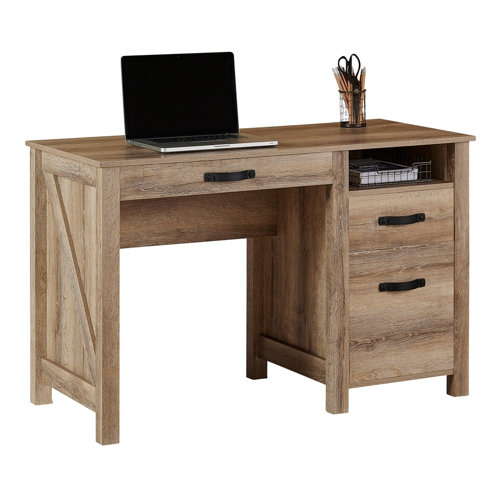 Realspace Plank 47inW Writing Desk, Coastal Oak