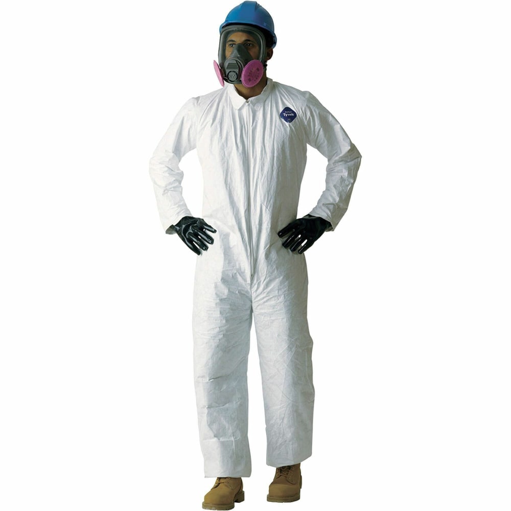 DuPont Tyvek TY120S Protective Overalls, 2XL, White, Carton Of 25