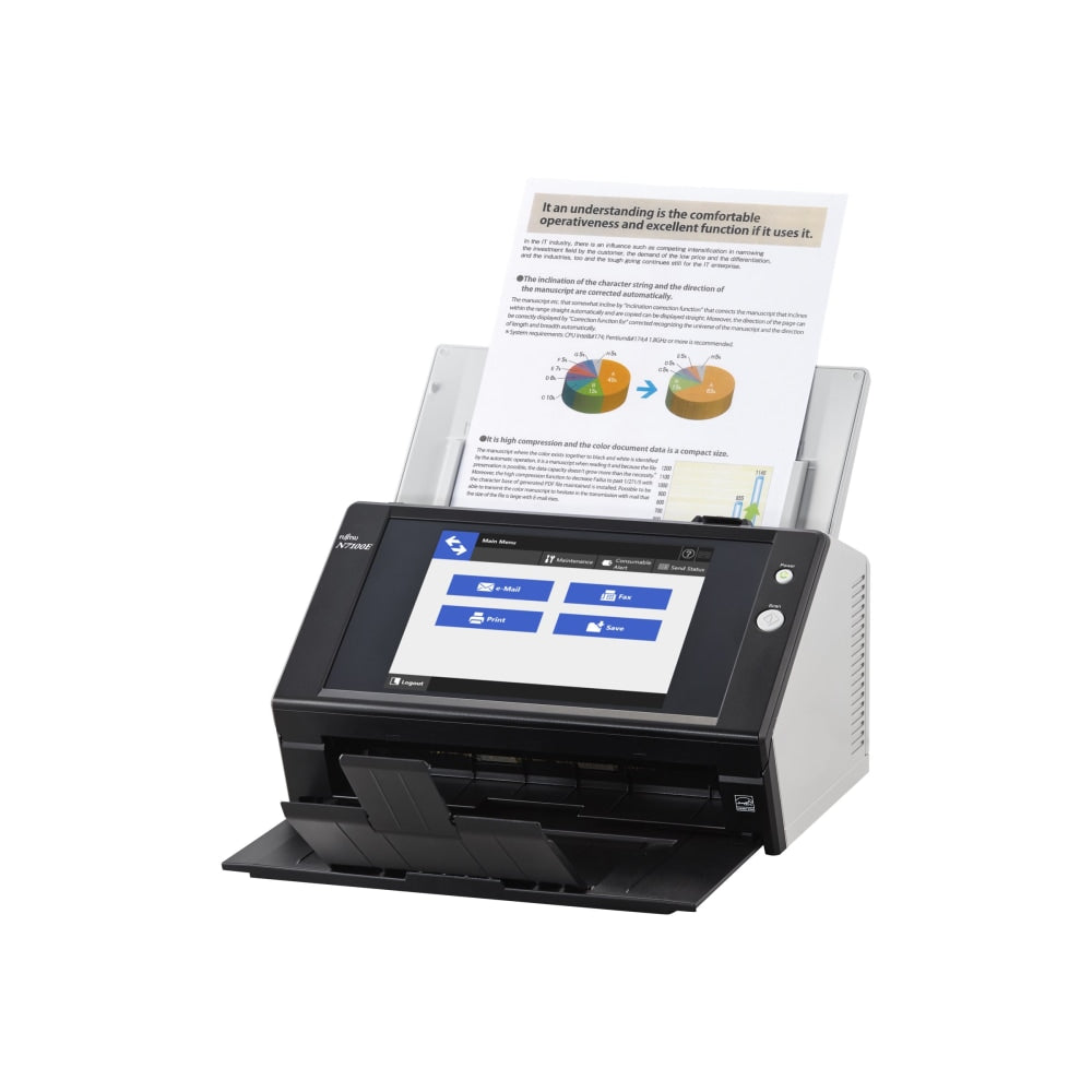 Ricoh Image Scanner N7100E - Document scanner - Dual CIS - Duplex -  - 600 dpi x 600 dpi - up to 25 ppm (mono) / up to 25 ppm (color) - ADF (50 sheets) - up to 4000 scans per day - Gigabit LAN