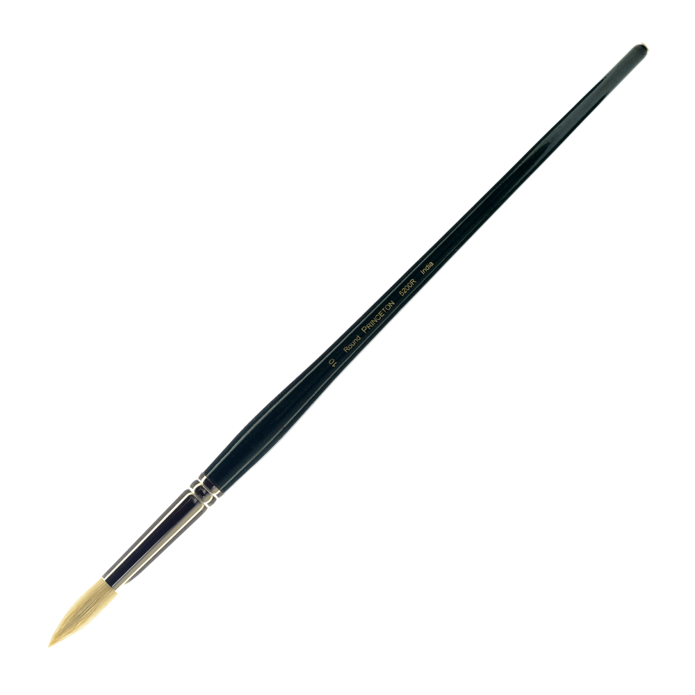 Princeton Series 5200 Ashley Paint Brush, Size 10, Round Bristle, Hog Hair, Blue