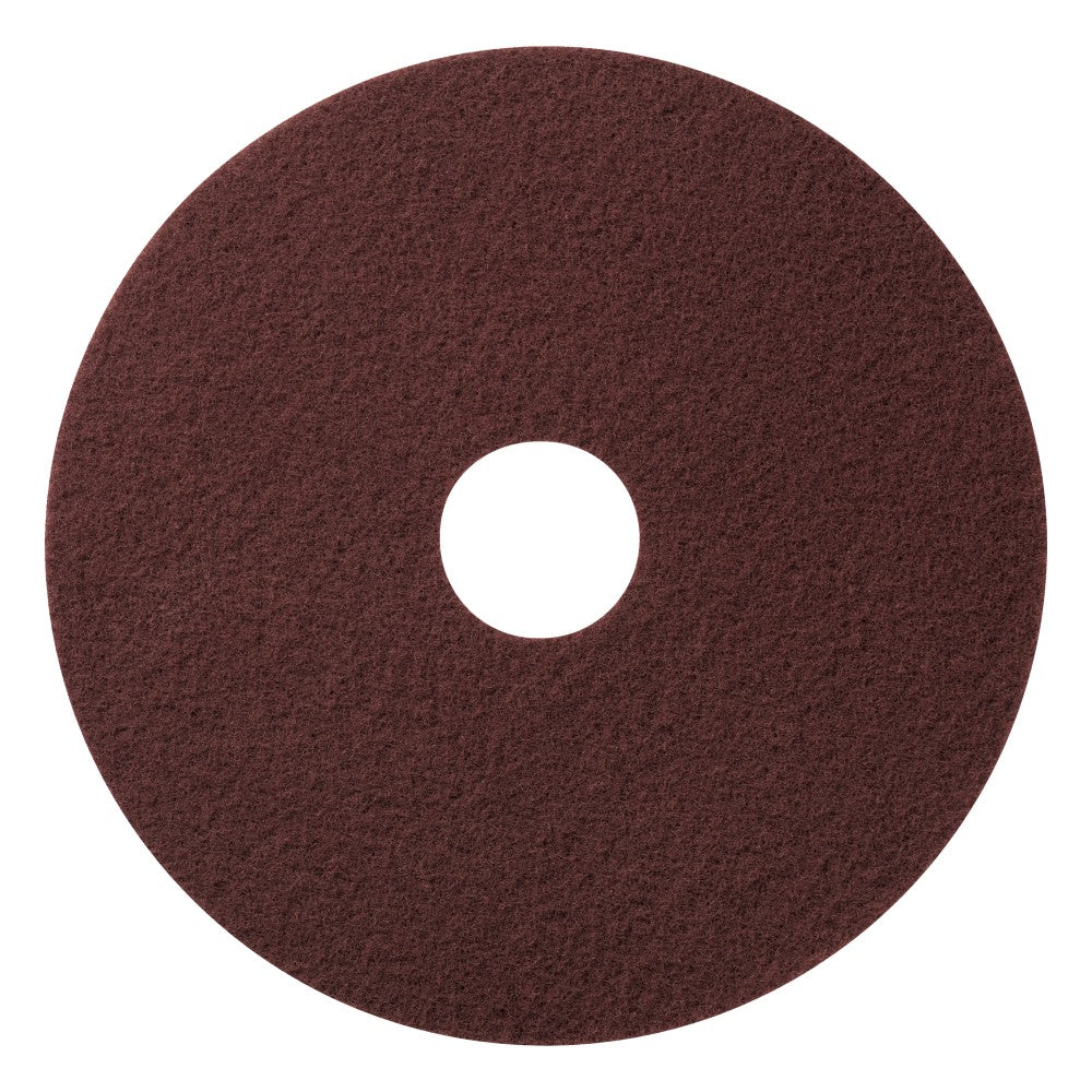 Americo Maroon X Heavy-Duty Floor Restoration Pads, 20in, Maroon, 5 Pads Per Box, Set Of 2 Boxes