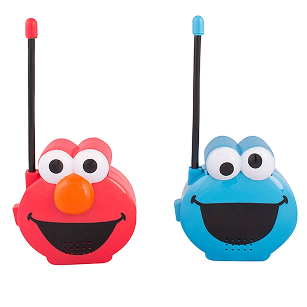 Sakar Sesame Street Elmo & Cookie Monster Walkie Talkies, Red/Blue, Set Of 2 Walkie Talkies