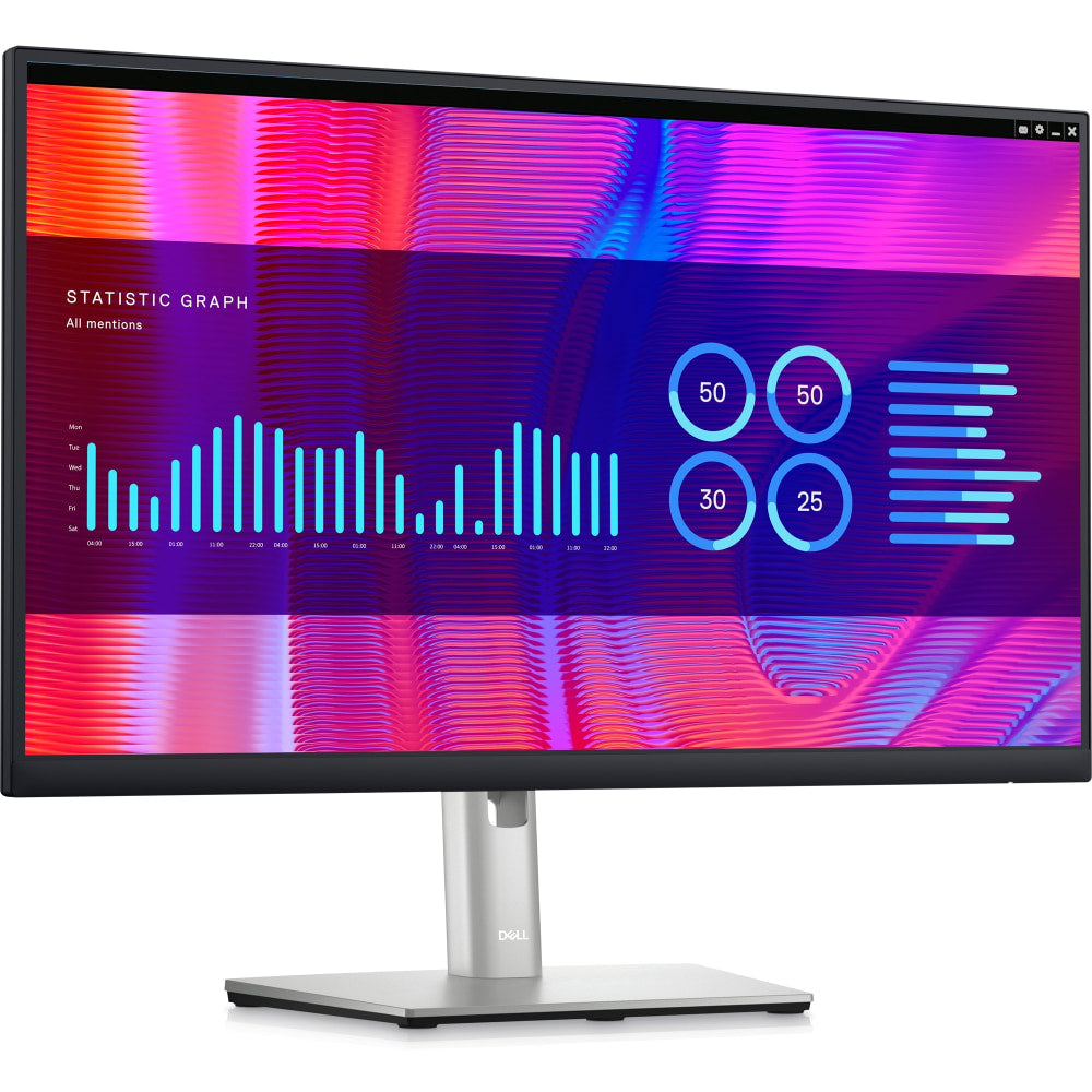 Dell P2423DE 24in Class QHD LCD Monitor - 16:9 - Black, Silver - 23.8in Viewable - In-plane Switching (IPS) Black Technology - WLED Backlight - 2560 x 1440 - 300 Nit - 5 ms - HDMI