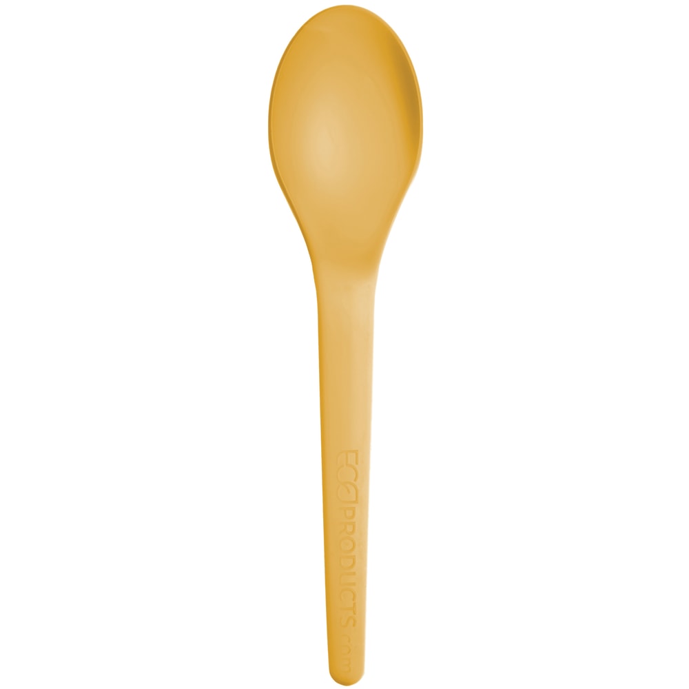 Eco-Products Plantware Spoons, 6in, Yellow, Pack Of 1,000 Spoons