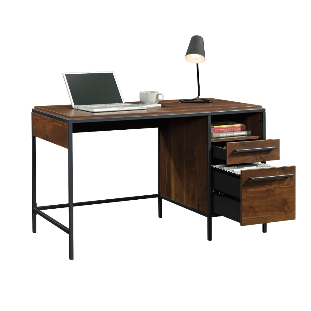 Sauder Nova Loft 49inW Single Pedestal Computer Desk, Grand Walnut